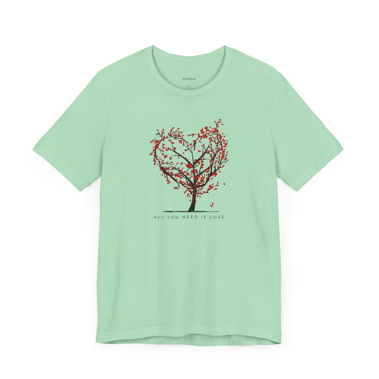 Heart Tree Short Sleeve Tee, Nature Lovers Gift, Eco-Friendly Shirt, Casual Wear, Friends & Family Gathering, Valentine's Day Gift