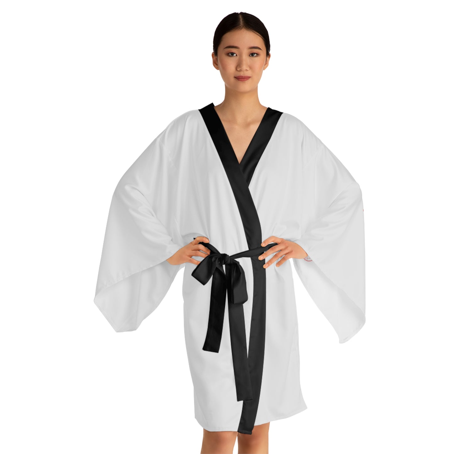 Stylish Long Sleeve Kimono Robe - Love Yourself AOP, Lounge Wear, Relaxation, Gift for Her, Self-Care, Cozy