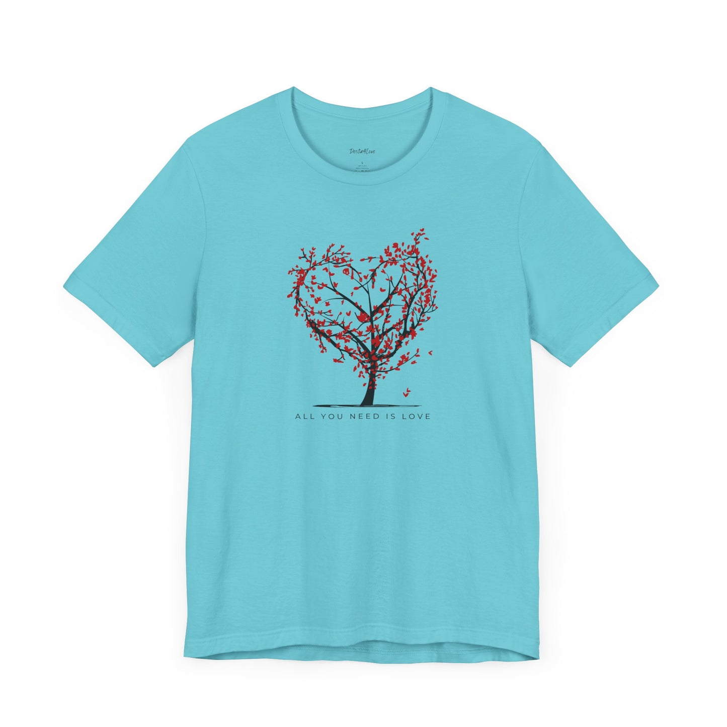 Heart Tree Short Sleeve Tee, Nature Lovers Gift, Eco-Friendly Shirt, Casual Wear, Friends & Family Gathering, Valentine's Day Gift