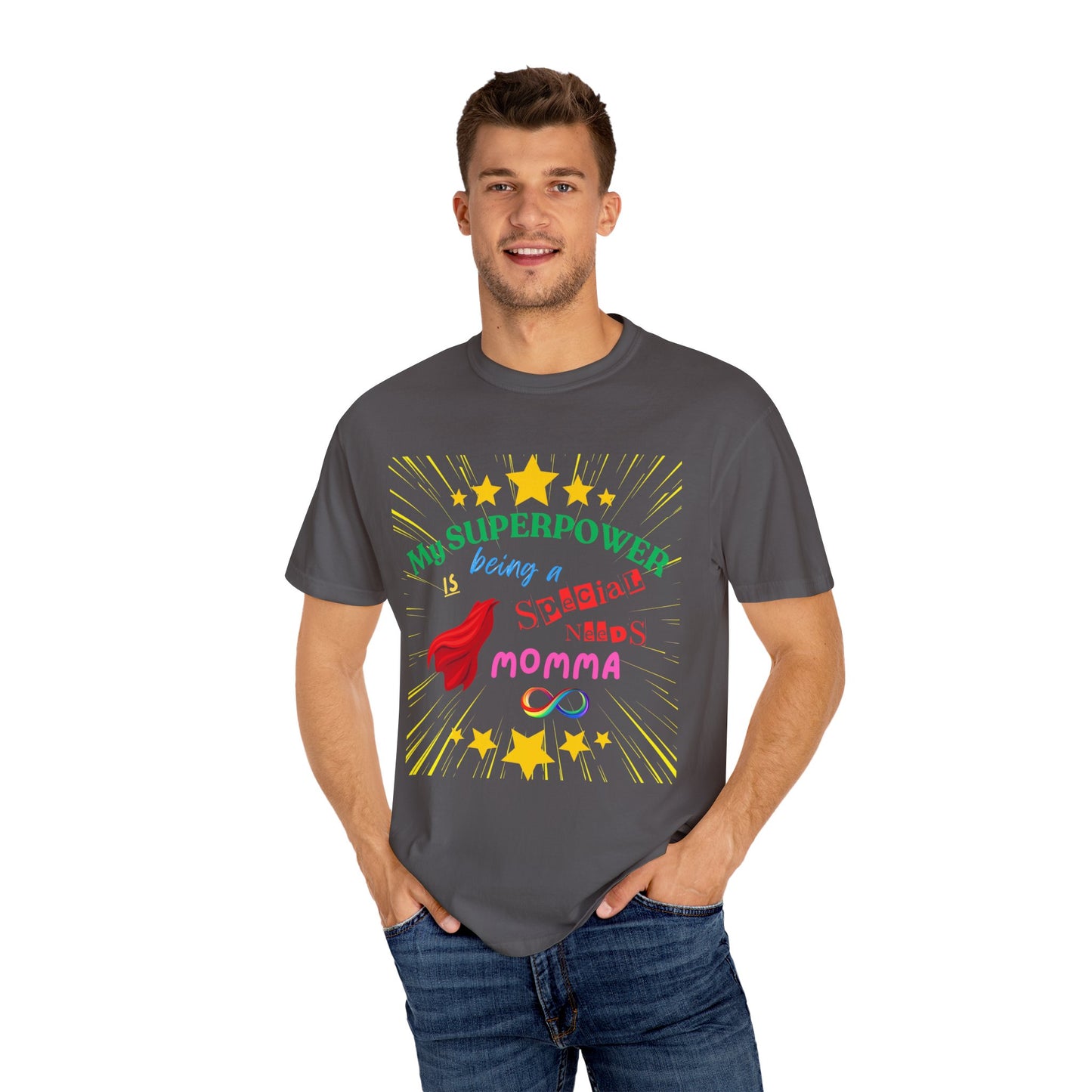 Momma Superpower Unisex T-Shirt - Support Special Needs, Autism, Neurodiversity