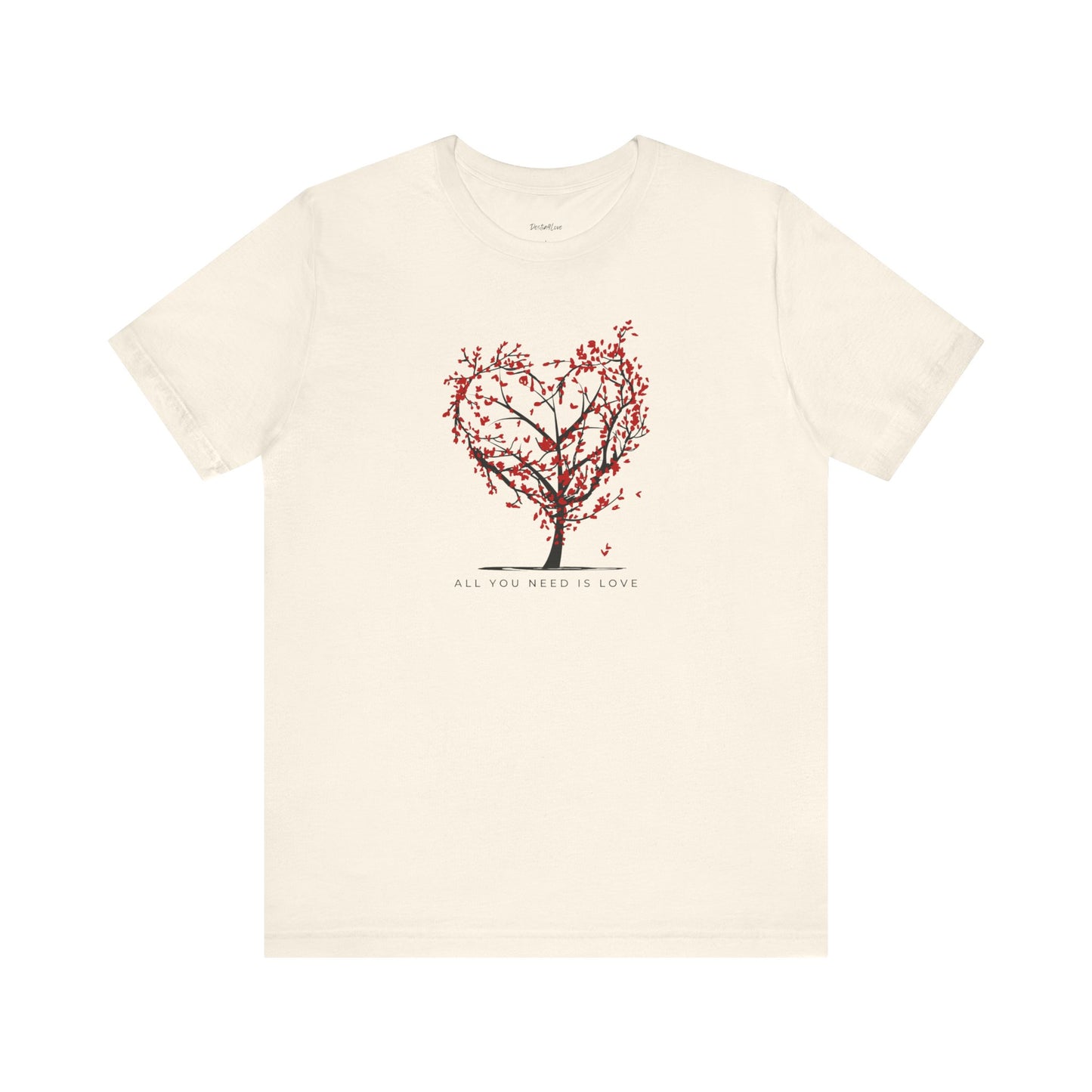 Heart Tree Short Sleeve Tee, Nature Lovers Gift, Eco-Friendly Shirt, Casual Wear, Friends & Family Gathering, Valentine's Day Gift