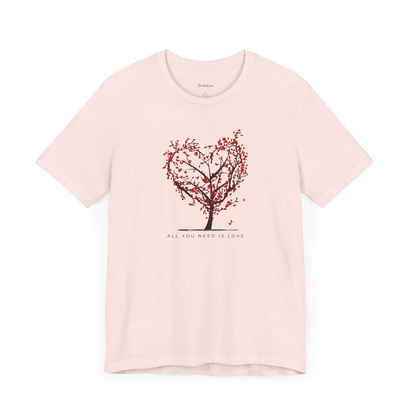 Heart Tree Short Sleeve Tee, Nature Lovers Gift, Eco-Friendly Shirt, Casual Wear, Friends & Family Gathering, Valentine's Day Gift