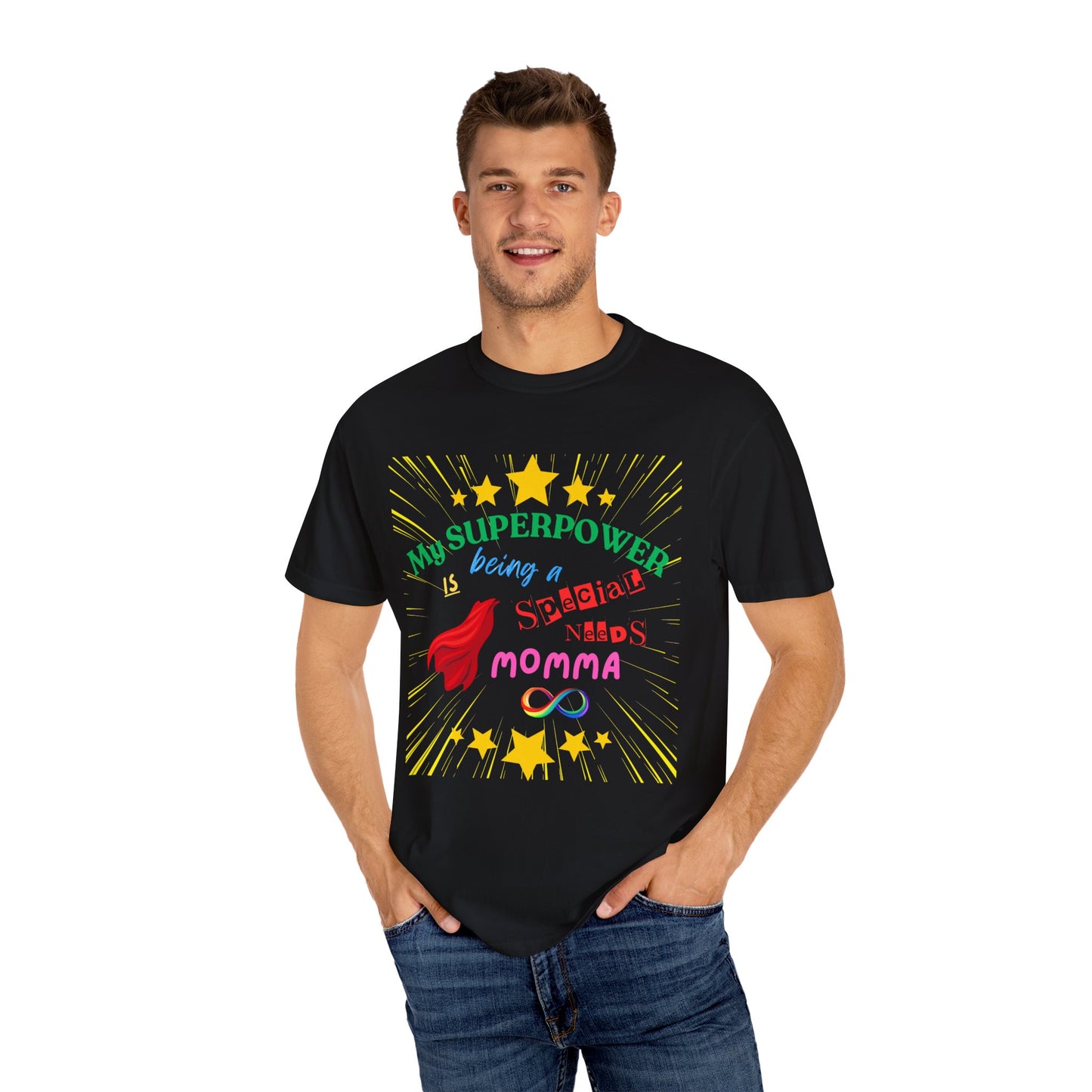 Momma Superpower Unisex T-Shirt - Support Special Needs, Autism, Neurodiversity