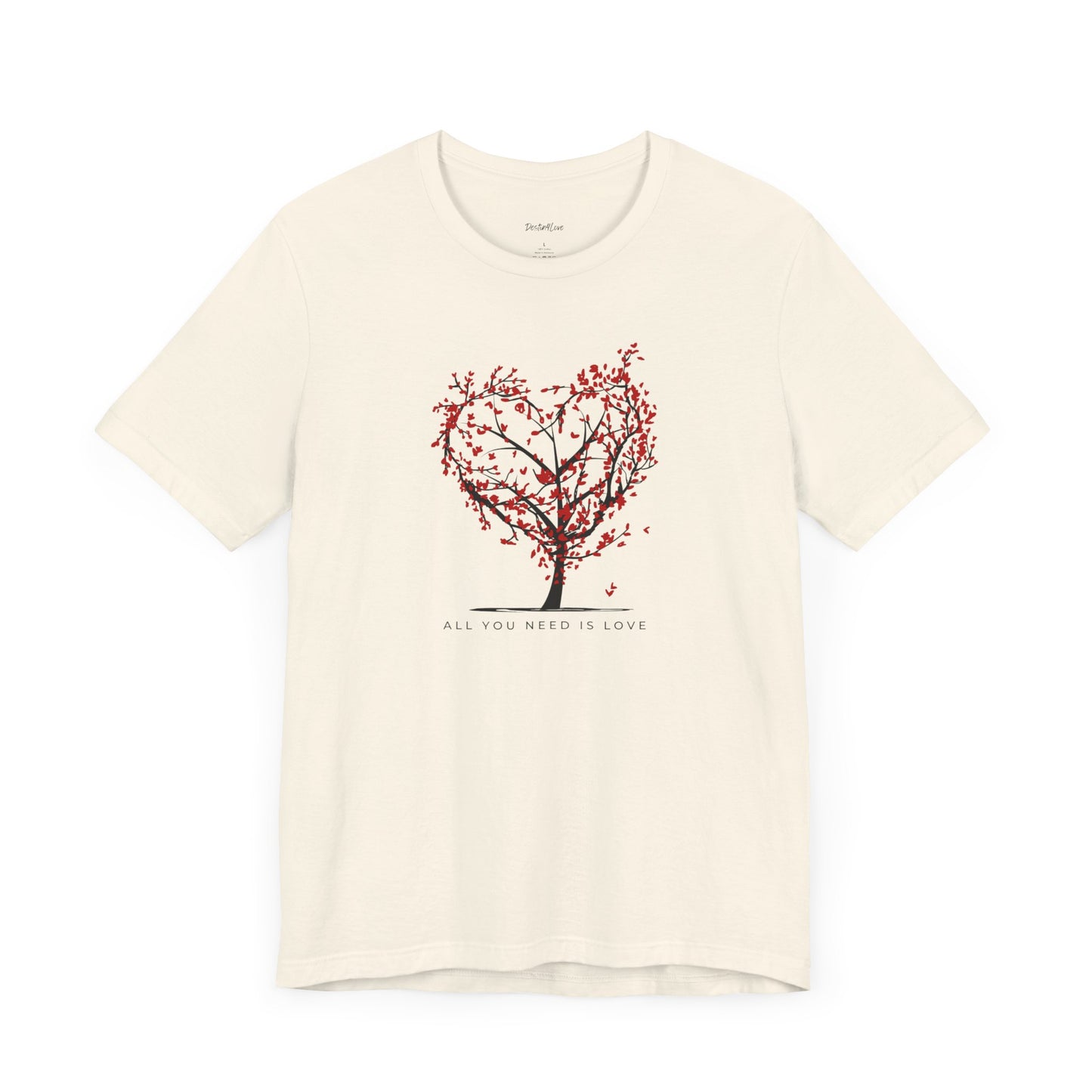 Heart Tree Short Sleeve Tee, Nature Lovers Gift, Eco-Friendly Shirt, Casual Wear, Friends & Family Gathering, Valentine's Day Gift