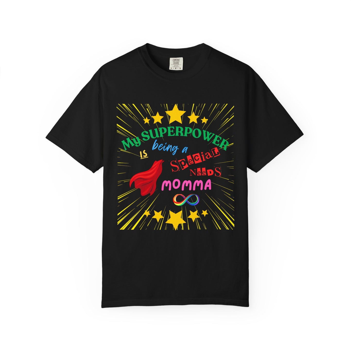 Momma Superpower Unisex T-Shirt - Support Special Needs, Autism, Neurodiversity