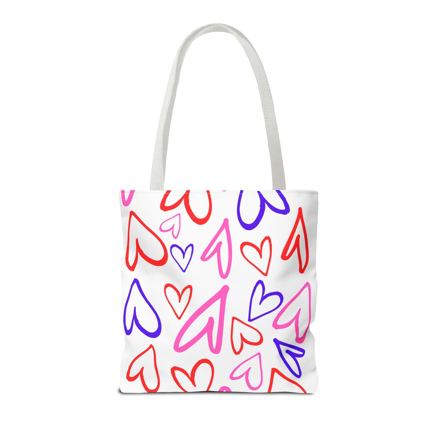 Hearts Tote Bag, Cute Tote for Valentine’s Day, Everyday Shopping, Beach Bag, Gift for Her