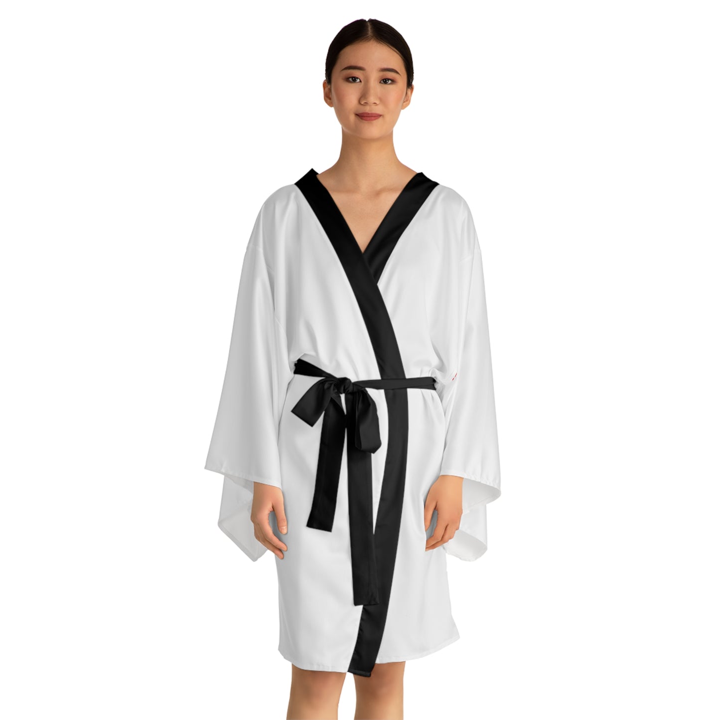 Stylish Long Sleeve Kimono Robe - Love Yourself AOP, Lounge Wear, Relaxation, Gift for Her, Self-Care, Cozy