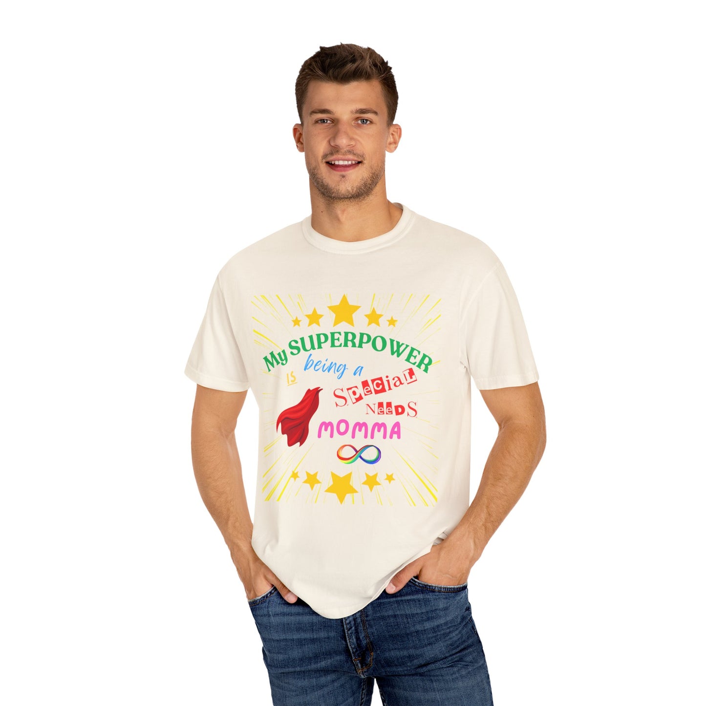 Momma Superpower Unisex T-Shirt - Support Special Needs, Autism, Neurodiversity