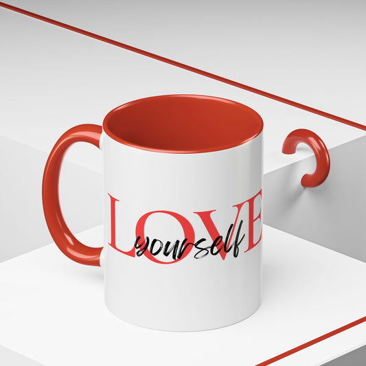 Self-Love Coffee Mug - Motivational Accent Mug for Daily Inspiration, Perfect Gift for Friends, Self-Care, Birthdays, or Encouragement