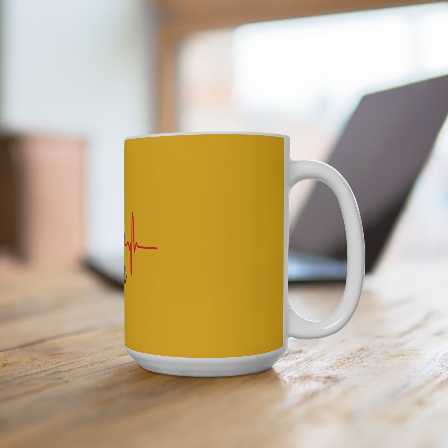 Mug 15oz Autisim Heartbeat for Autisim Awareness Coffee Cup