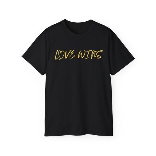 Unisex Tee - Simple 'Love Wins' Shirt for Love and Positivity