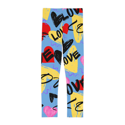 Heart Kids Leggings, Fun Activewear, Valentine’s Day Gift, Cute Everyday Wear, Comfortable Kids Fashion, Playful Legging Set