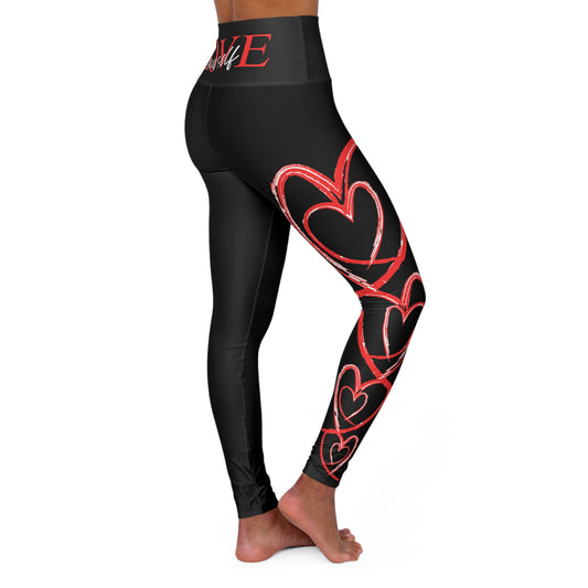 Chic Yoga Leggings Love Yourself High Waisted Activewear