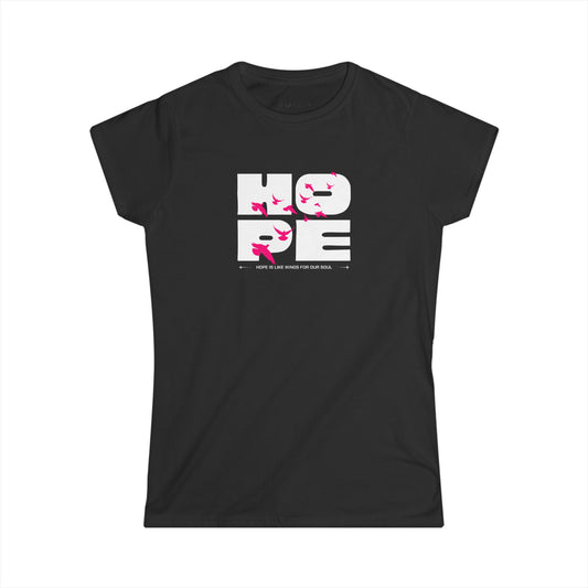 Hope-Themed Women's Softstyle Tee, Inspirational Shirt, Gift for Her, Casual Wear, Motivational Fashion
