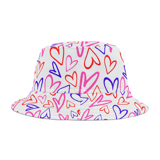 Bucket Hat - Heart Design Fun and Full of Love