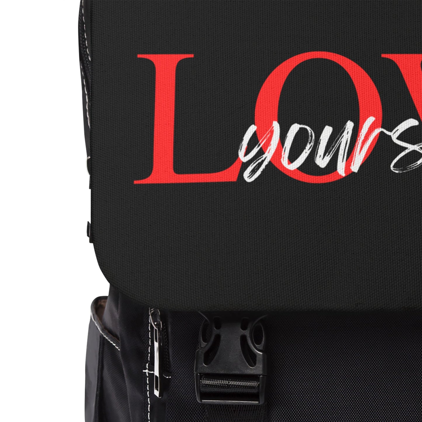 Unisex Casual Love Yourself Backpack, Stylish Tote Bag, School Backpack, Trendy Rucksack, Gift for Friends, Daily Use Bag