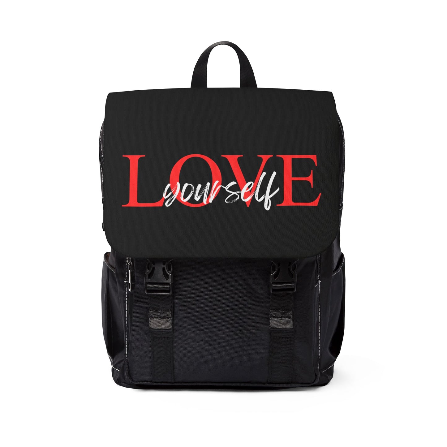 Unisex Casual Love Yourself Backpack, Stylish Tote Bag, School Backpack, Trendy Rucksack, Gift for Friends, Daily Use Bag